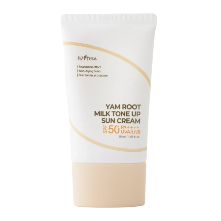 Isntree - Yam Root Milk Tone Up Sun Cream SPF50+/PA++++ - Тонуючий сонцезахисний крем для обличчя - 50ml