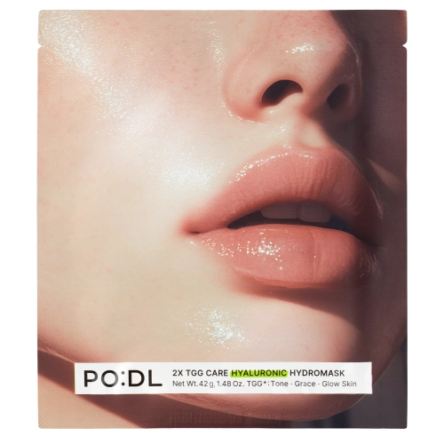 PO:DL - 2X TGG Care Hyaluronic Hydromask - Зволожувальна гідрогелева маска для обличчя - 1шт/42g