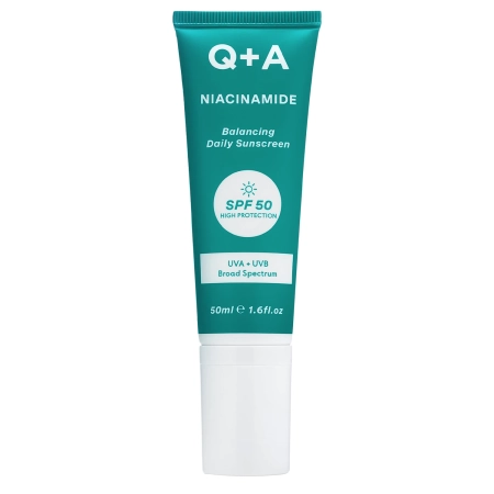 Q+A - Niacinamide SPF50 Balancing Facial Sunscreen - Себорегулирующий солнцезащитный крем для лица с ниацинамидом - 50ml