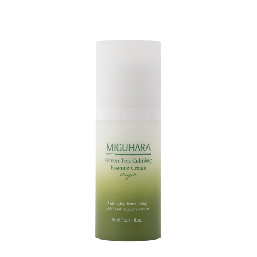 Miguhara - Green Tea Calming Essence Cream Origin - Заспокійливий крем із зеленим чаєм - 80ml
