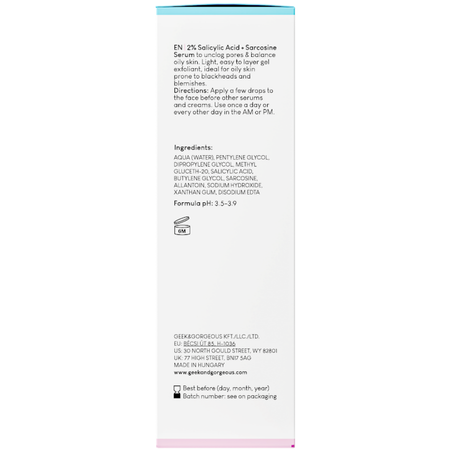 Geek & Gorgeous - Сироватка із саліциловою кислотою 2% - Porefectly Clear - 30ml