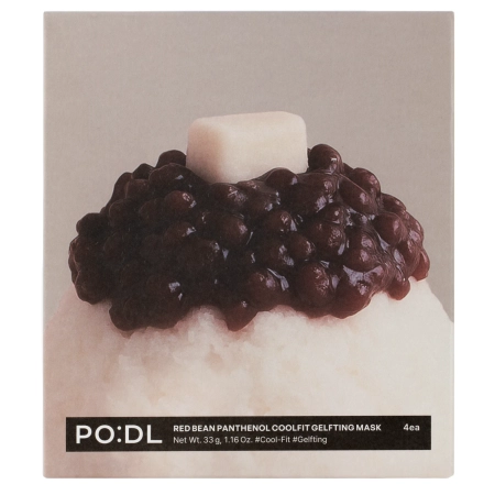 PO:DL - Red Bean Panthenol Coolfit Gelfting Mask Set - Набор успокаивающих гидрогелевых масок для лица - 4x33g
