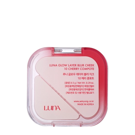 LUNA - Glow Layer Blur Cheek - Дуэт румян - 10 Cherry Compote - 8,5g