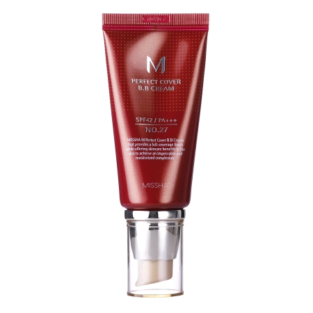 Missha - ВВ-крем для лица - M Perfect Cover BB Cream SPF42/PA+++ - No.27 Honey Beige - 50ml