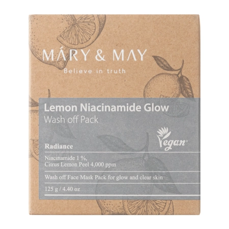 Mary&May - Lemon Niacinamide Glow Wash off Pack - Освітлювальна глиняна маска - 125g