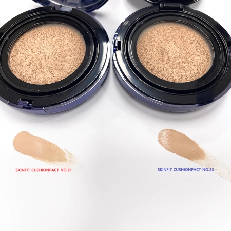 CUSKIN - Clean Up Skinfit Cushion Pact SPF50/PA++++ - Тональный кушон для лица - No. 21 - 15g+15g