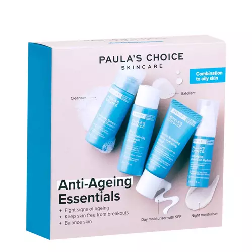 Paula's Choice - Trial Kits Anti-Aging Essentials Combination to Oily Skin - Набор средств против морщин для проблемной кожи - 30ml+15ml+30ml+10ml