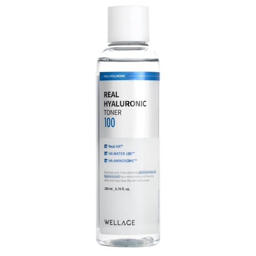 WELLAGE - Real Hyaluronic 100 Toner - Зволожувальний тонік для обличчя - 200ml