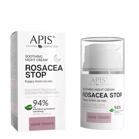 Apis - Заспокійливий нічний крем проти почервоніння шкіри - Rosacea Stop - Soothing Night Cream - 50ml
