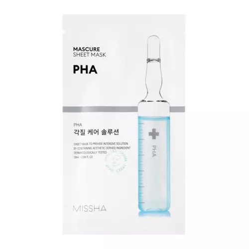 Missha - Mascure Peeling Solution Sheet Mask - PHA - Увлажняющая тканевая маска с кислотой PHA - 28ml