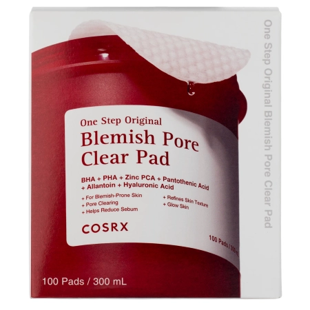 COSRX - One Step Original Blemish Pore Clear Pad - Очищувальні педи від висипань - 300ml/100шт