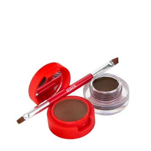 Ibra Makeup - Eyebrow Pomade & Powder - Помадка і тіні для брів - Dark Chocolate - 7g