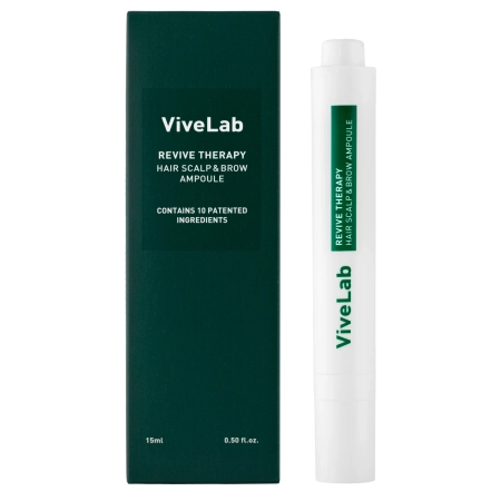ViveLab - Revive Therapy Hair Scalp & Brow Ampoule - Ревитализирующая ампула для волос и бровей - 15ml