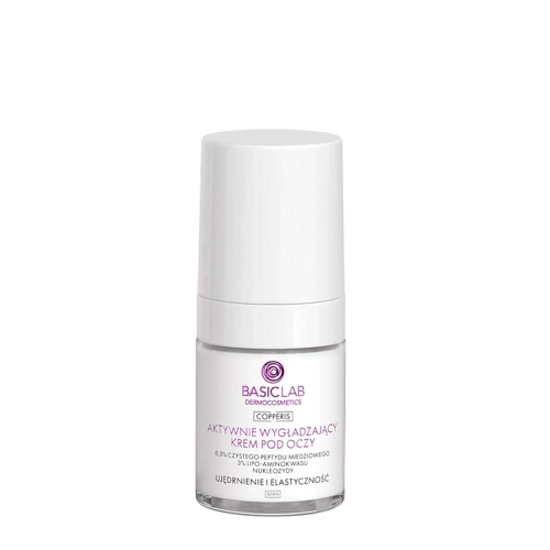 BasicLab - Copperis - Денний розгладжувальний крем під очі з чистим пептидом міді 0,3% - 18ml