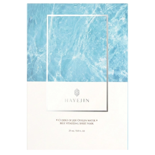 Hayejin - Cuddle of Jeju Oxygen Water Blue Vitalizing Sheet Mask - Ревитализирующая тканевая маска для лица - 1шт/25ml