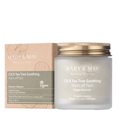 Mary&May - CICA Tea Tree Soothing Wash off Pack - Глиняная маска - 125g