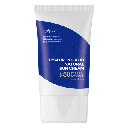 Isntree - Hyaluronic Acid Natural Sun Cream SPF50+/PA++++ - Сонцезахисний крем для обличчя з фізичним фільтром - 50ml