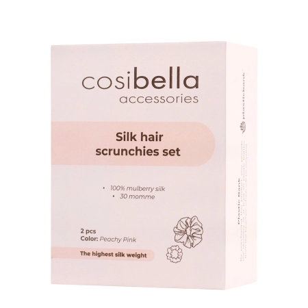 Cosibella Accessories - Набор шелковых резинок для волос - Peachy Pink