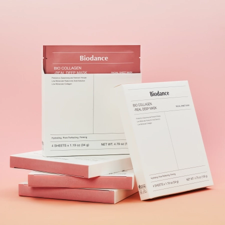 Biodance - Bio-Collagen Real Deep Mask Set - Набір зміцнювальних колагеноваих масок для обличчя - 4x34g