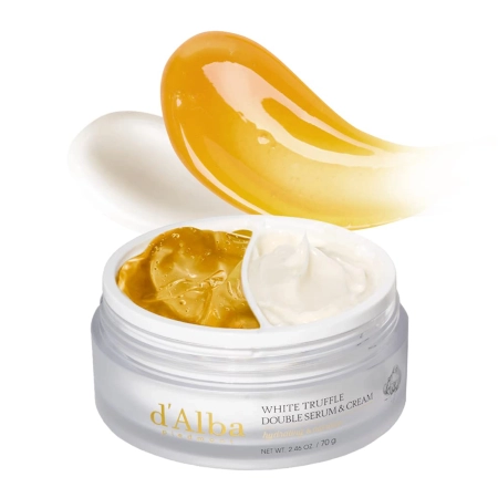 d'Alba - White Truffle Double Serum & Cream - Крем-сироватка проти зморшок  - 70g