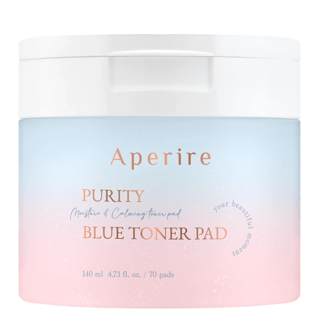 Aperire - Purity Blue Toner Pad - Увлажняющие и успокаивающие пэды для лица - 70шт/140ml