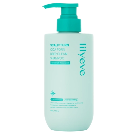 lilyeve - Scalp:Turn Cica PDRN Deep Clean Shampoo - Успокаивающе-очищающий шампунь для волос и кожи головы - 500g