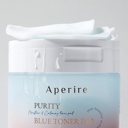 Aperire - Purity Blue Toner Pad - Зволожувальні та заспокійливі педи для обличчя - 70шт/140ml