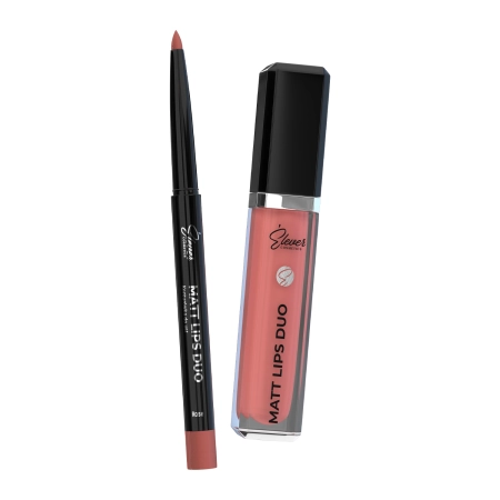 Elever Cosmetics - Matt Lips Duo - Матовая помада и карандаш для губ - Rose
