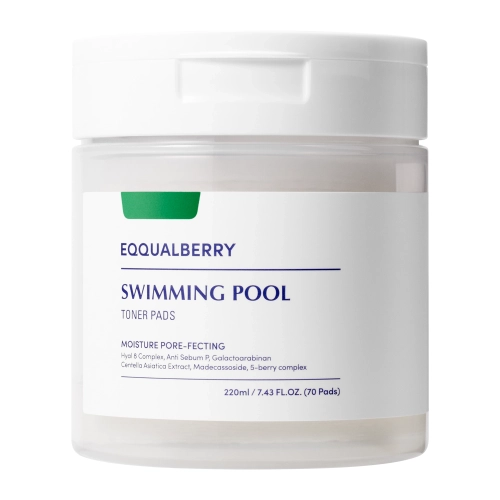 EQQUALBERRY - Swimming Pool Toner Pads - Зволожувальні педи для обличчя - 70шт./220ml