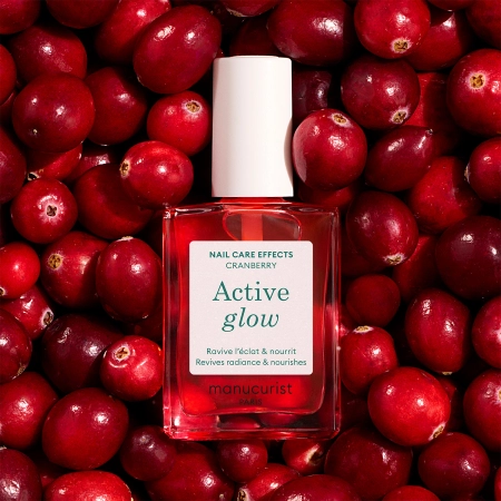 Manucurist - Active - Active Glow - Доглядовий лак 2в1 - Cranberry - 15ml