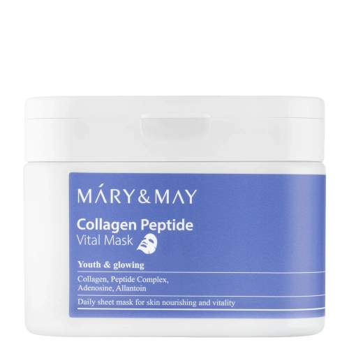 Mary&May - Collagen Peptide Vital Mask - Набір зміцнювальних тканинних масок для обличчя - 30шт
