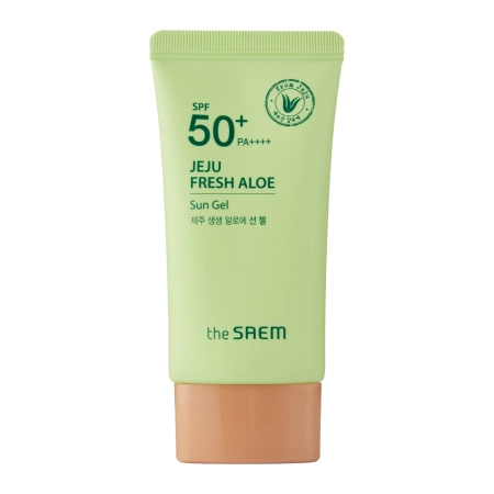 The SAEM - Сонцезахисний крем для обличчя з алое - Jeju Fresh Aloe Sun Gel - SPF50+ PA++++ - 50g