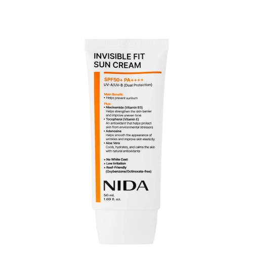 NIDA - Invisible Fit Sun Cream - Солнцезащитный крем для лица - 50ml