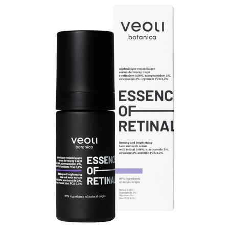 Veoli Botanica - Essence of Retinal - Укрепляющая и осветляющая сыворотка для лица и шеи с ретиналем 0,06% - 30ml