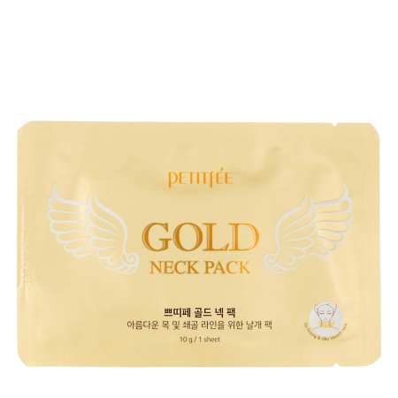 Petitfee - Гідрогелева маска для шиї - Gold Neck Pack - 10g