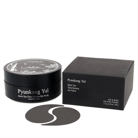Pyunkang Yul - Гидрогелевые патчи под глаза - Black Tea Time Reverse Eye Patch - 60 шт.