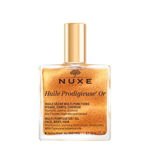Nuxe - Huile Prodigieuse® Or - Мультифункціональна суха олійка з блискітками для обличчя, тіла та волосся - 100ml