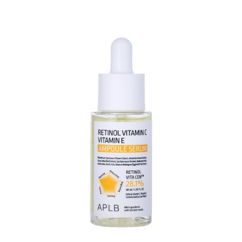 APLB - Retinol Vitamin C Vitamin E Ampoule Serum - Ампульная сыворотка с ретинолом и витаминами C и E - 40ml