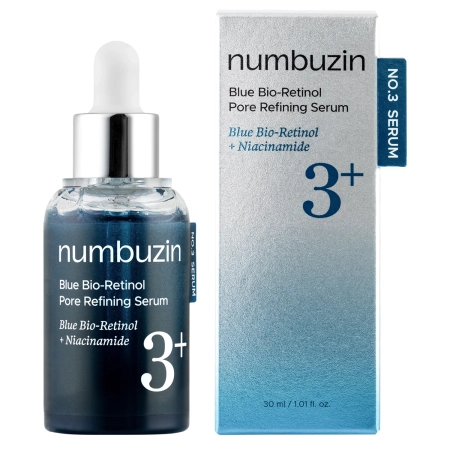 Numbuzin - No.3 Blue Bio-Retinol Pore Refining Serum - Сироватка для звуження пор з біоретинолом - 30ml