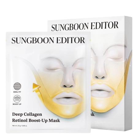 Sungboon Editor - Deep Collagen Retinol Boost Up Mask Set - Набір зміцнювальних масок із колагеном і ретинолом - 4шт/25g