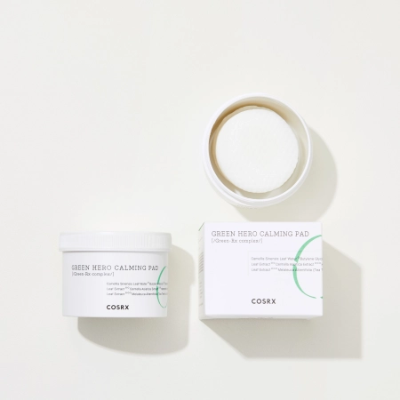 Cosrx - Заспокійливі спонжі для обличчя - One Step Green Hero Calming Pad - 70шт.