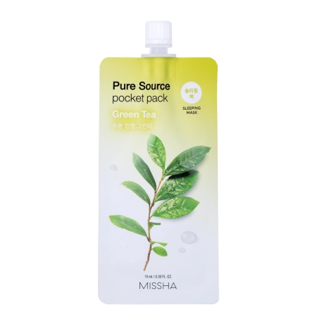 Missha - Pure Source Pocket Pack - Green Tea - Увлажняющая маска для лица - 10ml