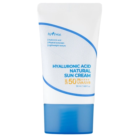 Isntree - Hyaluronic Acid Natural Sun Cream SPF50+/PA++++ - Cолнцезащитный крем для лица с физическим фильтром - 50ml