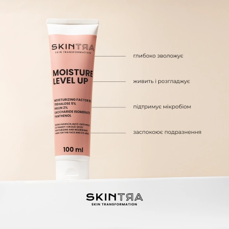 SkinTra - Moisture Level Up - Зволожувальна і живильна маска для обличчя та під очі - 100 ml