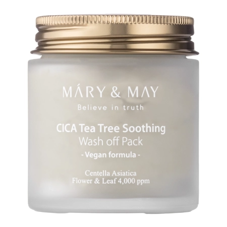 Mary&May - CICA Tea Tree Soothing Wash off Pack - Глиняная маска - 125g