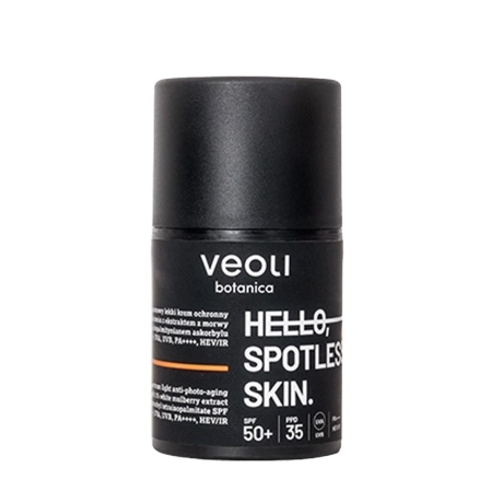 Veoli Botanica - Hello, Spotless Skin - Легкий солнцезащитный крем против фотостарения SPF 50+, UVA, UVB, PA++++, HEV/IR - 50ml