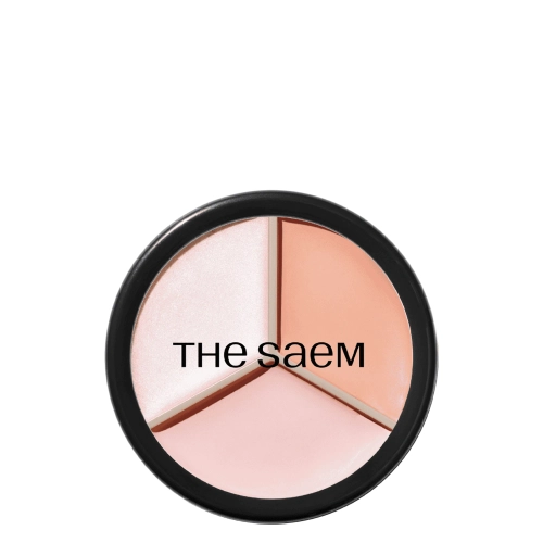 The Saem - Cover Perfection Triple Pot Concealer - Потрійний консилер у палітрі - 05 Dark Up Beige - 13.5g