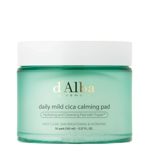 d’Alba - Daily Mild Cica Calming Pad - Заспокійливі педи для обличчя з центеллою азіатською - 50шт