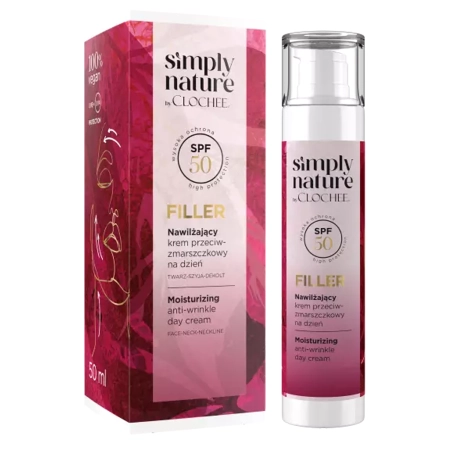 Clochee - Simply Nature - Filler SPF50 - Зволожувальний крем проти зморшок - 50ml