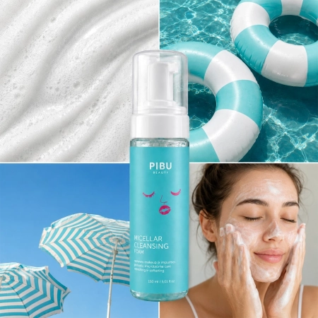 PIBU Beauty - Micellar Cleansing Foam - Очищувальна пінка для вмивання обличчя з пробіотиками - 150ml